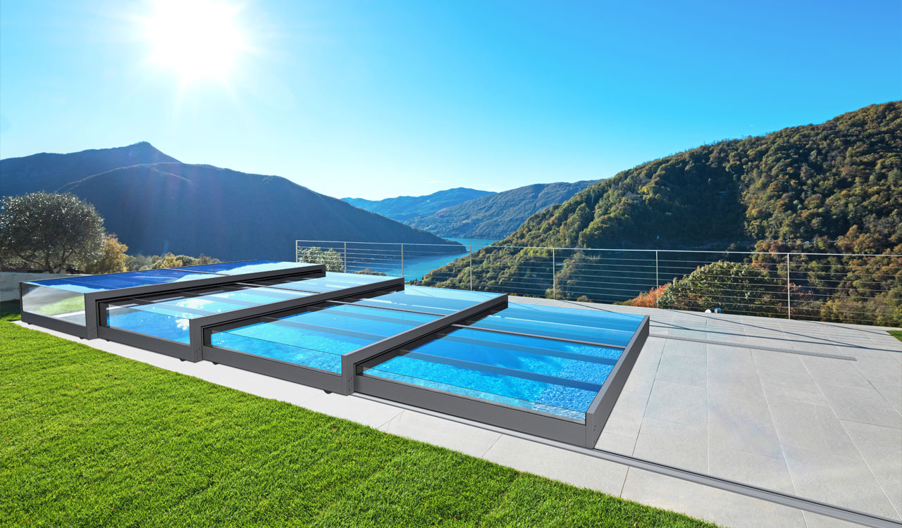 L'abri extra plat pour la couverture et la sécurité des piscines