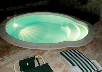 piscine ronde nacre